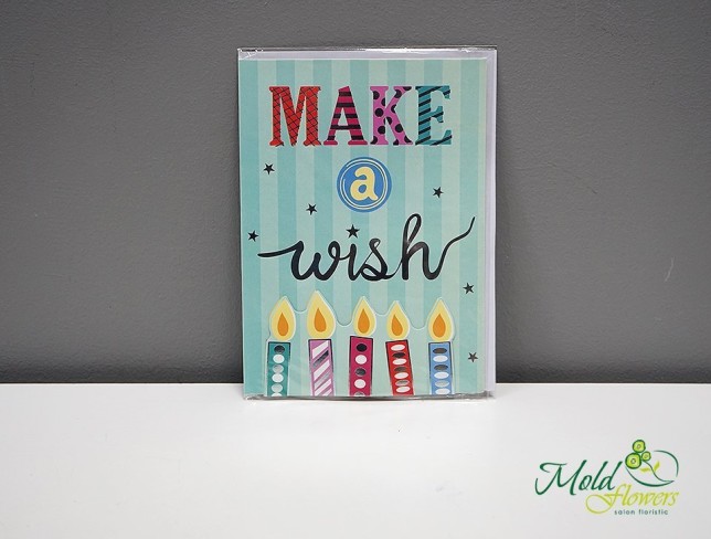 Felicitare "Make a Wish" cu plic foto
